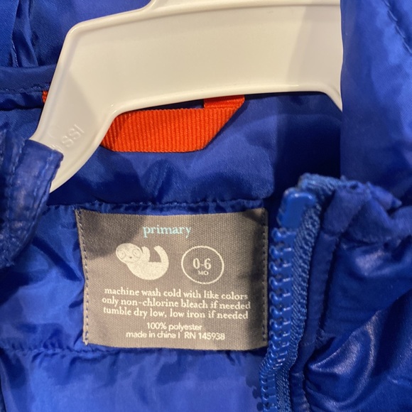 Boys puffer jacket from Primary in Cobalt blue - Picture 2 of 3
